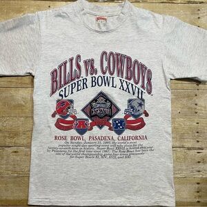 Vintage 1993 Super Bowl XXVII Rose Bowl graphic tee sportswear made in USA